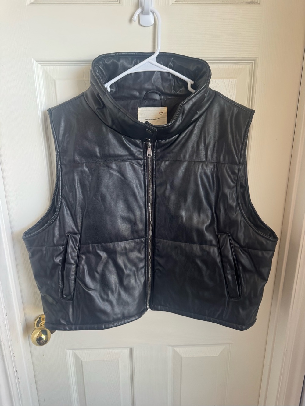 Anthropologie Faux Leather Vest - Picture 2 of 4